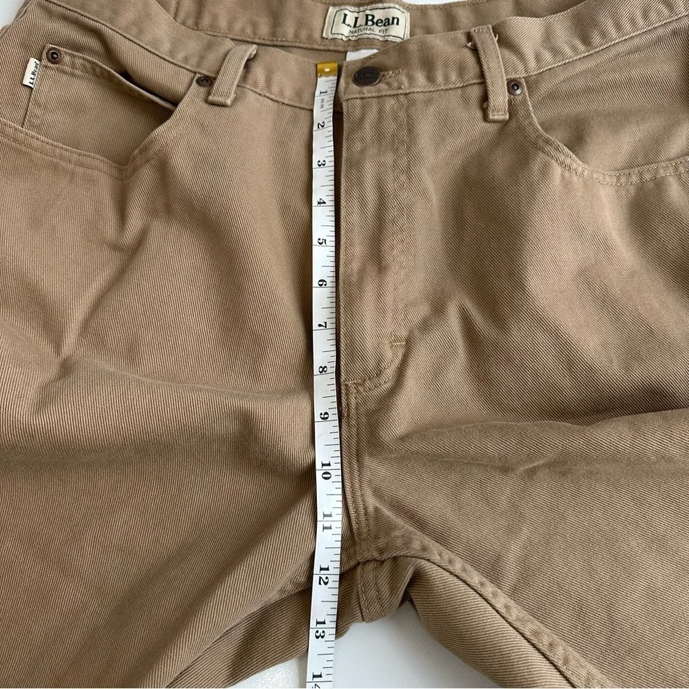 L. L. Bean Canvas Pants Natural Fit Straight Leg Brown 36 x 32 Men’s Cotton